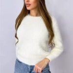 New Plush Pullover Crew Neck Sweater Women - Image 5