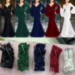 Women's Lace Embroidered Fishtail Slim Dress - Image 8