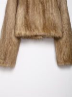 Women's Casual Artificial Fur Effect Short Coat - Image 5