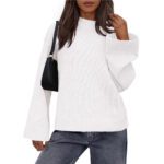 Casual Round Neck Solid Color Knitted Sweaters Women's Clothing - Image 2