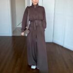 Casual Style Simple Fashion Graceful Stand Collar Zipper Jacket Pants Suit - Image 2