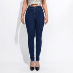 High Waist Slimming And Tight High Stretch Large Size Hip Lifting Skinny Jeans - Image 7