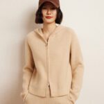 Women's Cashmere Hooded Zip Cardigan Sweater - Image 4