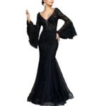 Women's Lace Embroidered Fishtail Slim Dress - Image 2