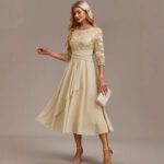 Round-neck Cross-border Spliced Elegant Lace Dress - Image 5