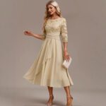 Round-neck Cross-border Spliced Elegant Lace Dress