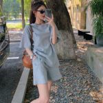 Loose Korean-style Student Cotton Casual Two-piece Set