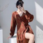 Womens Relaxed-fit Floral-print Simple And Comfortable Dress - Image 3