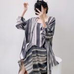 Womens Loose Casual Printed Camisole Dress And Outerwear Set - Image 7