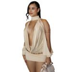 Spicy Girls Scoop-neck Cutout Figure-hugging Hip-hugging Mini Dress - Image 2