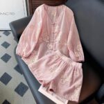 Womens European And American-style Fashionable Embroidered Shorts Set - Image 6