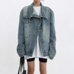 Notched Lapel With A Stylish Single-breasted Slant Button Closure