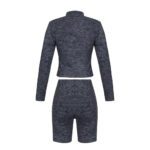 Womens Casual Jacket, Cropped Outerwear, Capri Pants, And Sportswear Set - Image 6