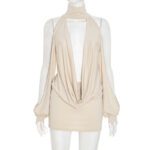 Spicy Girls Scoop-neck Cutout Figure-hugging Hip-hugging Mini Dress - Image 3