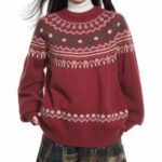 Round-neck Knitted Sweater For Fall And Winter - Image 4