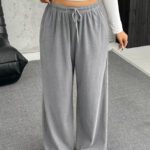 New Women's Drawstring-waist Straight-leg Casual Loose Pants - Image 3