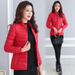 Short Lightweight Slim Fit Cotton Coat For Women - Image 4