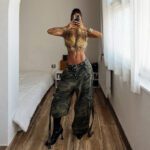 Womens Fashion Retro Street-style Cropped Backless Sleeveless Vest - Image 2