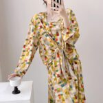 Womens Loose Casual Printed Camisole Dress And Outerwear Set - Image 3