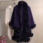 Thickened Knitted Cape With Furry Collar For FallWinter - Image 9