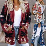 Cardigan Pocket Element Casual Long-sleeved Mid-length Female