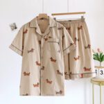 Womens Casual Cartoon-Print Loungewear Set - Image 2