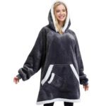 Womens Fleece-Lined Thickened Hooded Loungewear Pajamas - Image 5