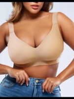 Plus-size Seamless, Breathable Underwire Bra With A Secure, Shaping Cup - Image 4