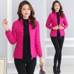Short Lightweight Slim Fit Cotton Coat For Women - Image 3