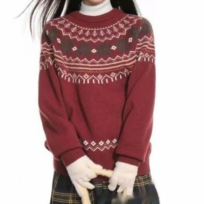 91381711-28f1-4f5f-a80c-0a30cd87037c_fine.jpeg Round-neck Knitted Sweater For Fall And Winter - Image 1