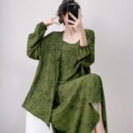 Womens Loose Casual Printed Camisole Dress And Outerwear Set - Image 4