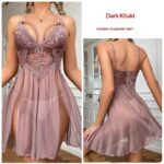 Womens Sexy Mesh Lace Embroidered Camisole Nightdress - Image 10