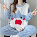 Winter Pajamas Women's Coral Fleece Thickened - Image 4