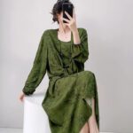 Womens Loose Casual Printed Camisole Dress And Outerwear Set - Image 9