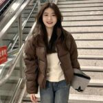 Womens Short Loose-fitting Winter Cotton-padded Coat For Petite Women - Image 5