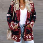 Cardigan Pocket Element Casual Long-sleeved Mid-length Female - Image 4