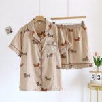 Womens Casual Cartoon-Print Loungewear Set - Image 3