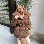 Winter Thickened Jacket Fashion Lapel Cotton Coat With Belt Warm Casual Top Outwear Women's Clothing - Image 6