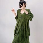 Womens Loose Casual Printed Camisole Dress And Outerwear Set - Image 8