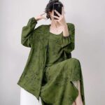 Womens Loose Casual Printed Camisole Dress And Outerwear Set