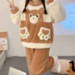 Winter Pajamas Women's Coral Fleece Thickened - Image 10