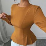 Fashionable New-style Fitted Pullover Blouse For Women - Image 2