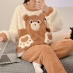 Winter Pajamas Women's Coral Fleece Thickened - Image 5