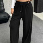 New Women's Drawstring-waist Straight-leg Casual Loose Pants - Image 4