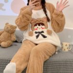 Winter Pajamas Women's Coral Fleece Thickened - Image 8