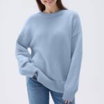 Women's Loose Casual Round Neck Long Sleeved Sweatshirt - Image 10