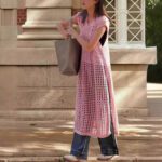 Hollow-out Slit Knit Layered Dress - Image 5