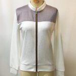 Casual Color-Block Zip-Up Long-Sleeve Sports Top - Image 2