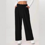 Elegant Professional-style High-waisted Straight-leg Pants - Image 2