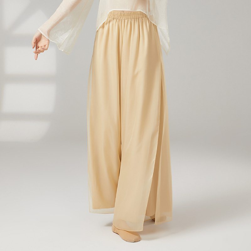 1aa38315-748d-4ca6-92f4-74a15a47c102.jpg Womens Loose-fit Chiffon Pants For Classical Dance, Chinese-style - Image 1